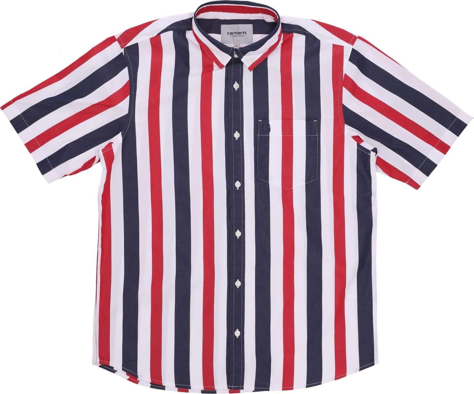 CARHARTT WIP Camicia Manica Corta Uomo Elcano Shirt Arcade/dark Navy