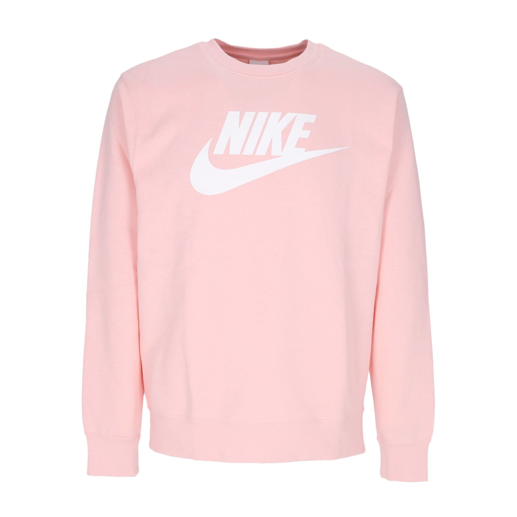 Nike Felpa Girocollo Uomo Sportswear Club Bb Graphic Crew Pink Bloom/white da uomo