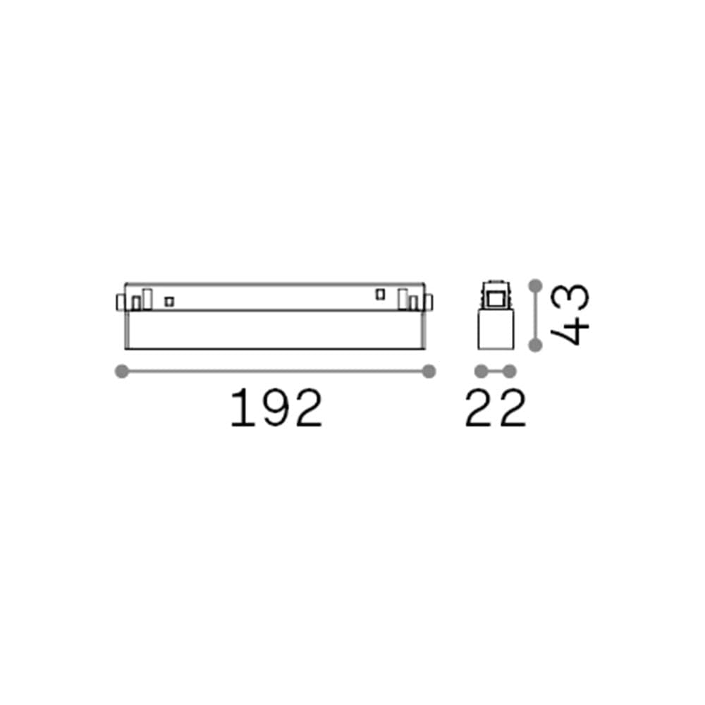 Supporto Lineare Binario Ego Alluminio Nero Led 7W 3000K Luce Calda in Binari e rotaie per sistemi di illuminazione a cavo e su binario LuceArt - Montecorvino Pugliano, commercioVirtuoso.it