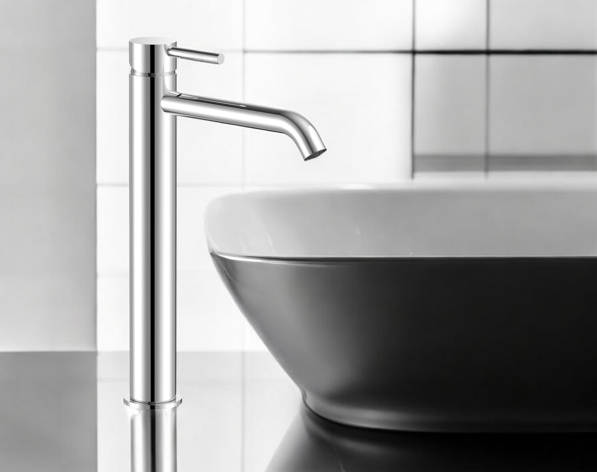 Miscelatore da lavabo per lavandini ad appoggio modello alto in Rubinetti per lavandini bagno BagnoClic.it - Pregnana Milanese, commercioVirtuoso.it