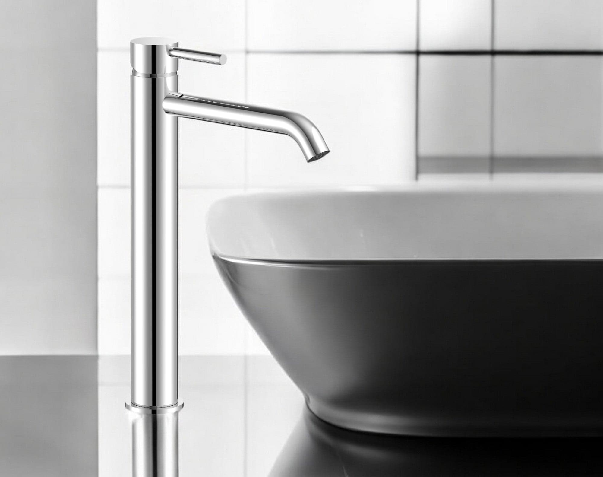 Miscelatore da lavabo per lavandini ad appoggio modello alto in Rubinetti per lavandini bagno BagnoClic.it - Pregnana Milanese, commercioVirtuoso.it