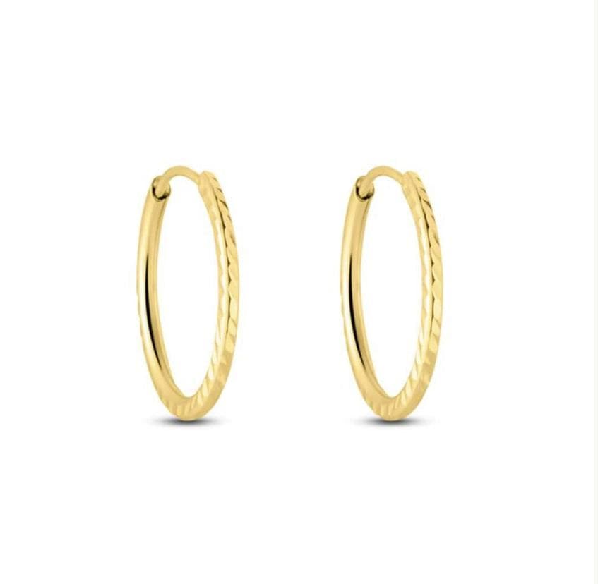STROILI - Orecchini A Cerchio Diamantato Tondo Toujours Oro Giallo in Orecchini Alba Gioielli - Casoria, commercioVirtuoso.it