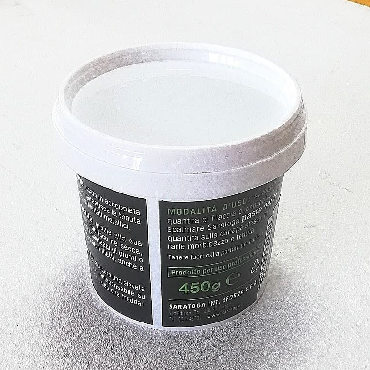 Saratoga 450gr pasta verde per giunti e raccordi filettati in Paste per pulitura Aloiserw.com - Altomonte, commercioVirtuoso.it