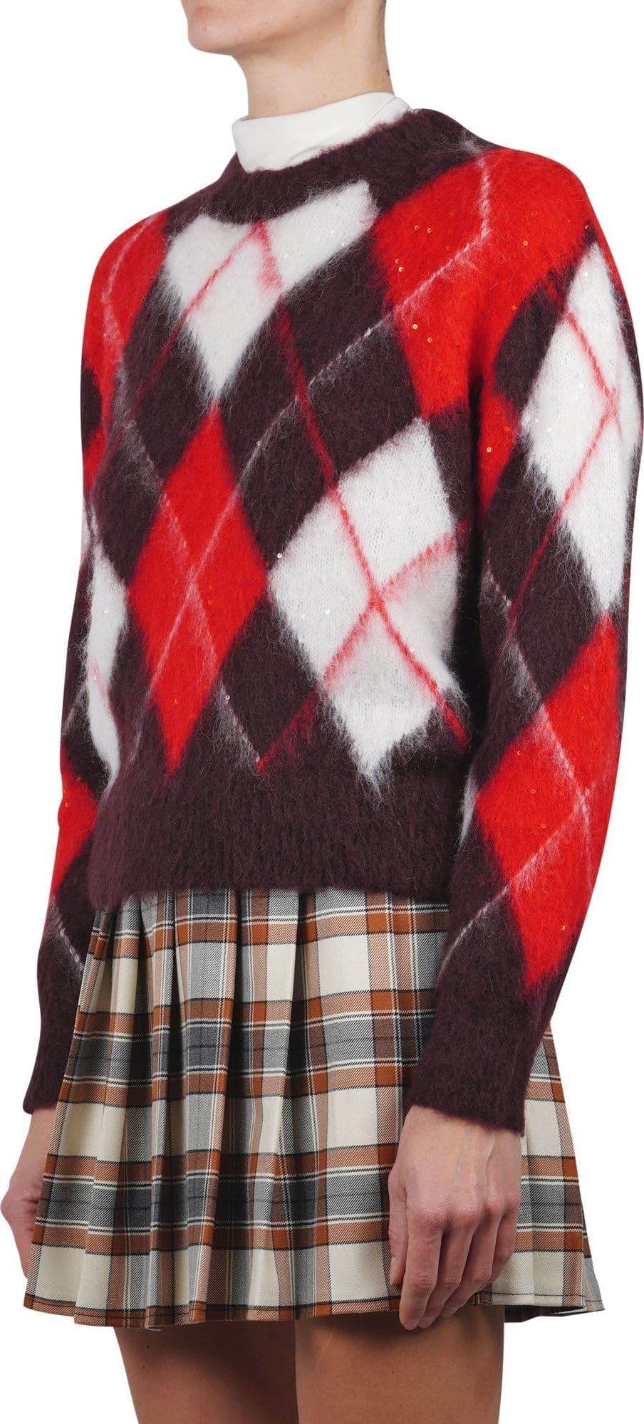 JUCCA Jucca - Maglia - 461662 - Rosso/Bordeaux da donna in Maglioni Drestige - Casamassima, commercioVirtuoso.it