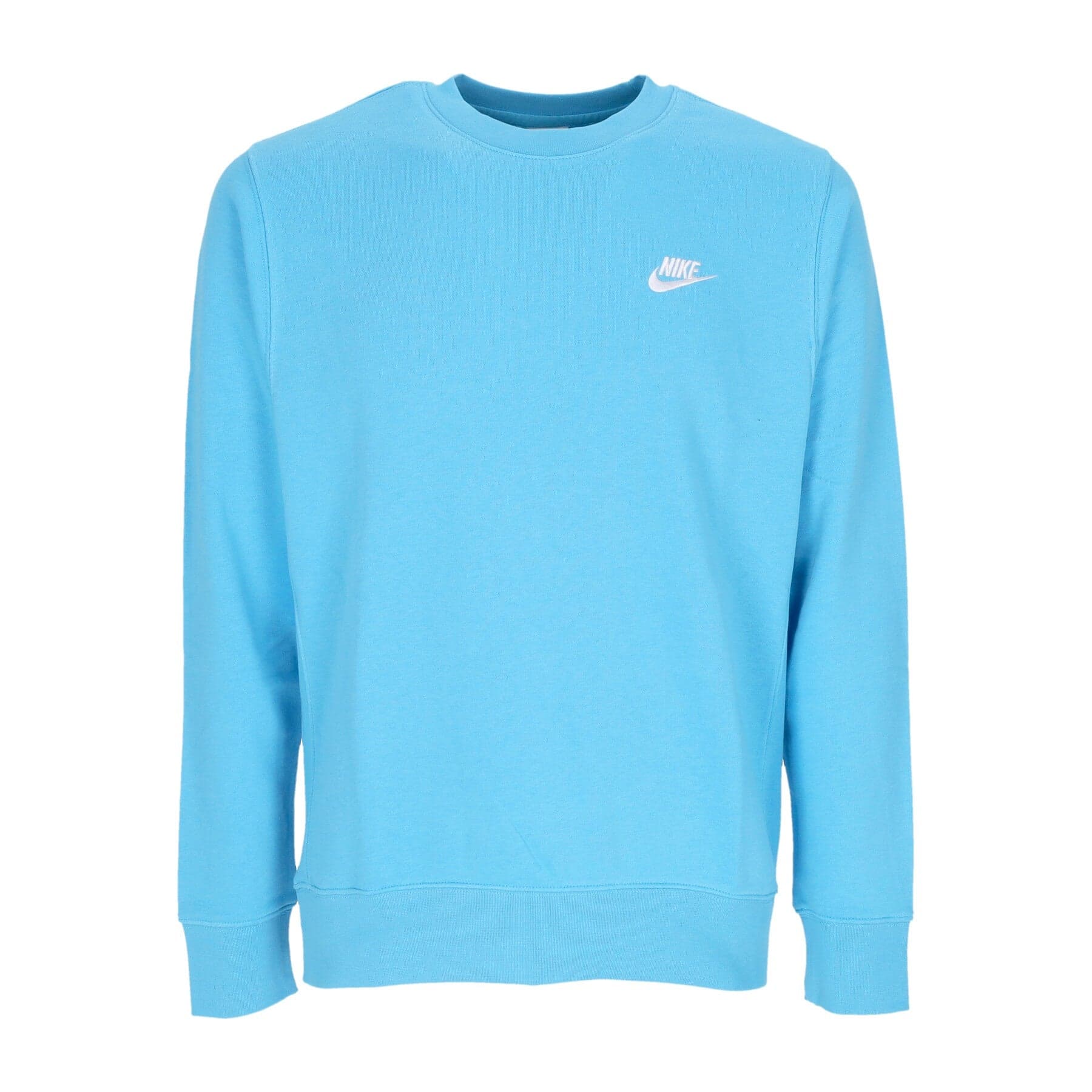 Nike Felpa Leggera Girocollo Uomo Sportswear Club Baltic Blue/white da uomo