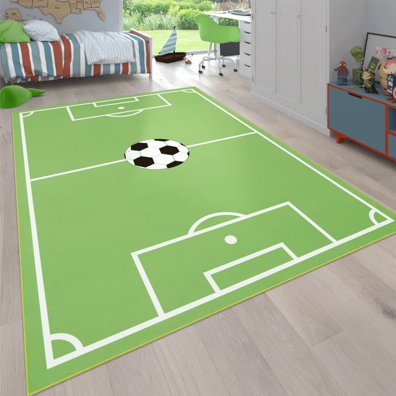 Tappeto per Bambini Pelo Corto Campo di calcio