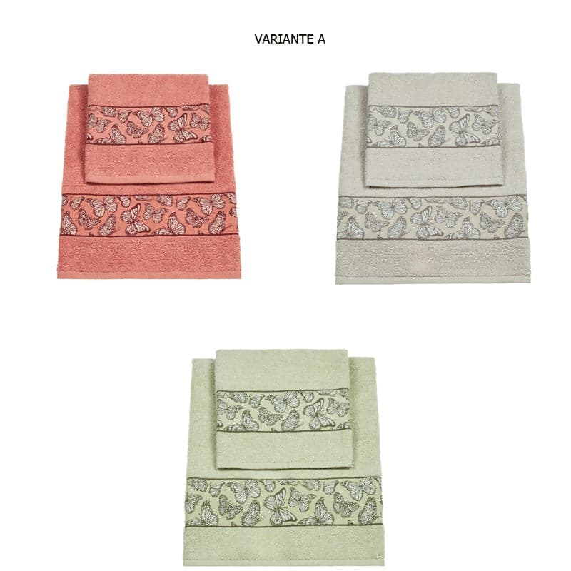 Set asciugamani viso e ospite Butterfly Vingi in Set di asciugamani Collezione Casa - Trebisacce, commercioVirtuoso.it