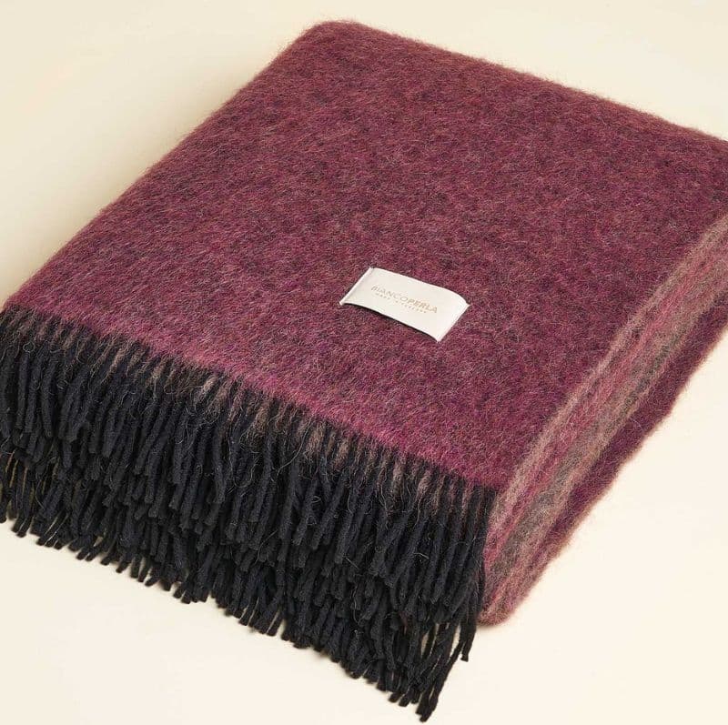 Plaid in Alpaca tinto in capo Camden Biancoperla in Plaid Collezione Casa - Trebisacce, commercioVirtuoso.it