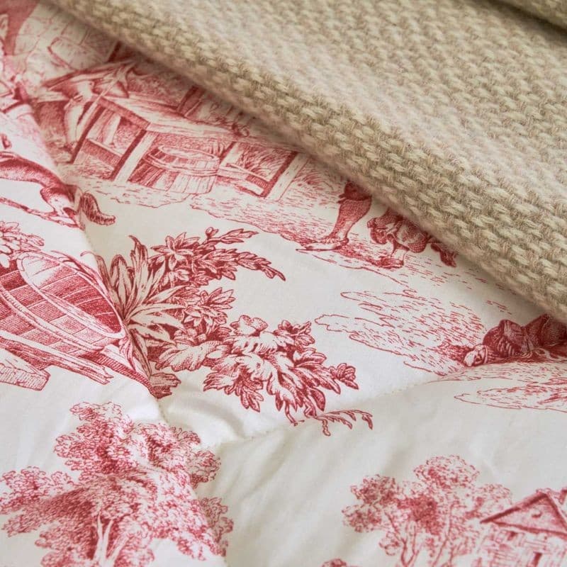 Trapunta matrimoniale in percalle Toile de Jouy Biancoperla in Trapunte Collezione Casa - Trebisacce, commercioVirtuoso.it