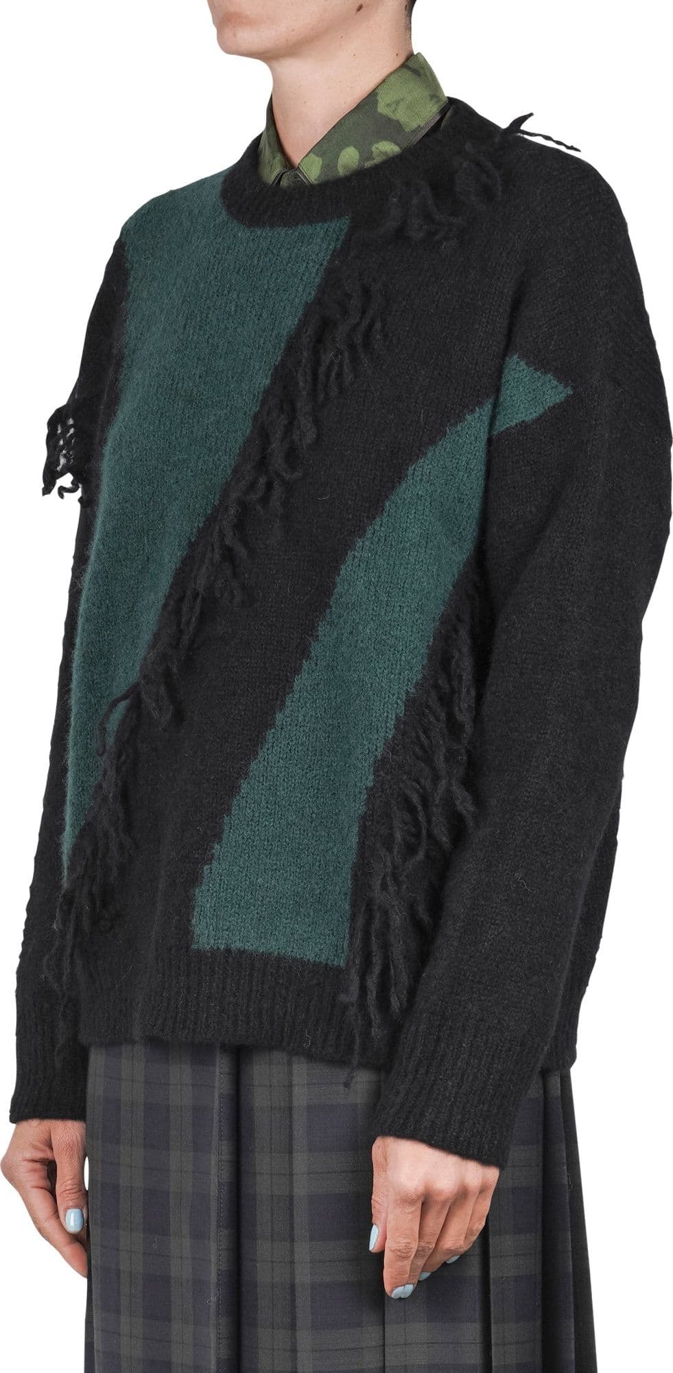 JUCCA Jucca - Maglia - 460864 - Nero/Verde da donna in Maglioni Drestige - Casamassima, commercioVirtuoso.it