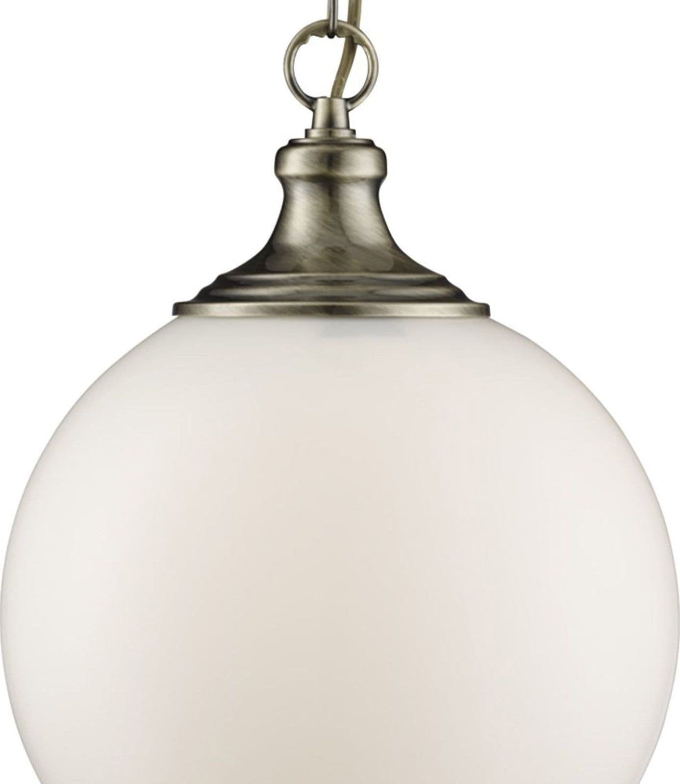 Sospensione Contemporanea Vulcano Acciaio Ottone Vetro Bianco 1 Luce E27 in Lampade a sospensione LuceArt - Montecorvino Pugliano, commercioVirtuoso.it