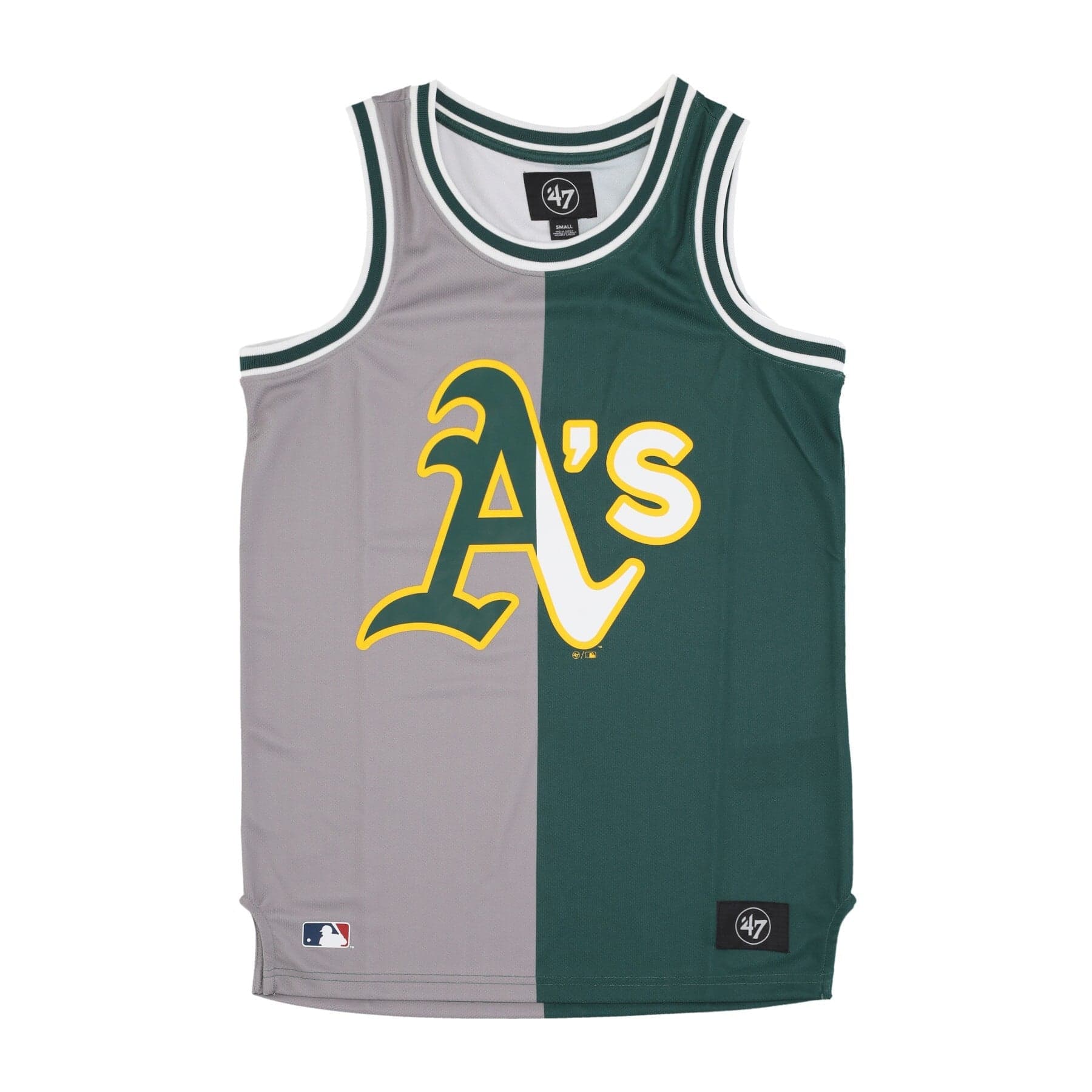 47 BRAND Canotta Tipo Basket Uomo Mlb Split Grafton Jersey Oakath Wolf Grey da uomo in Canotte Drestige - Casamassima, commercioVirtuoso.it