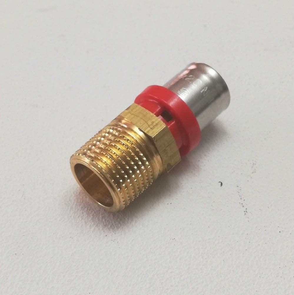 Tiemme raccordo 26 x 3/4" diritto M maschio a pressare per tubo multistrato in Raccordi a compressione Aloiserw.com - Altomonte, commercioVirtuoso.it