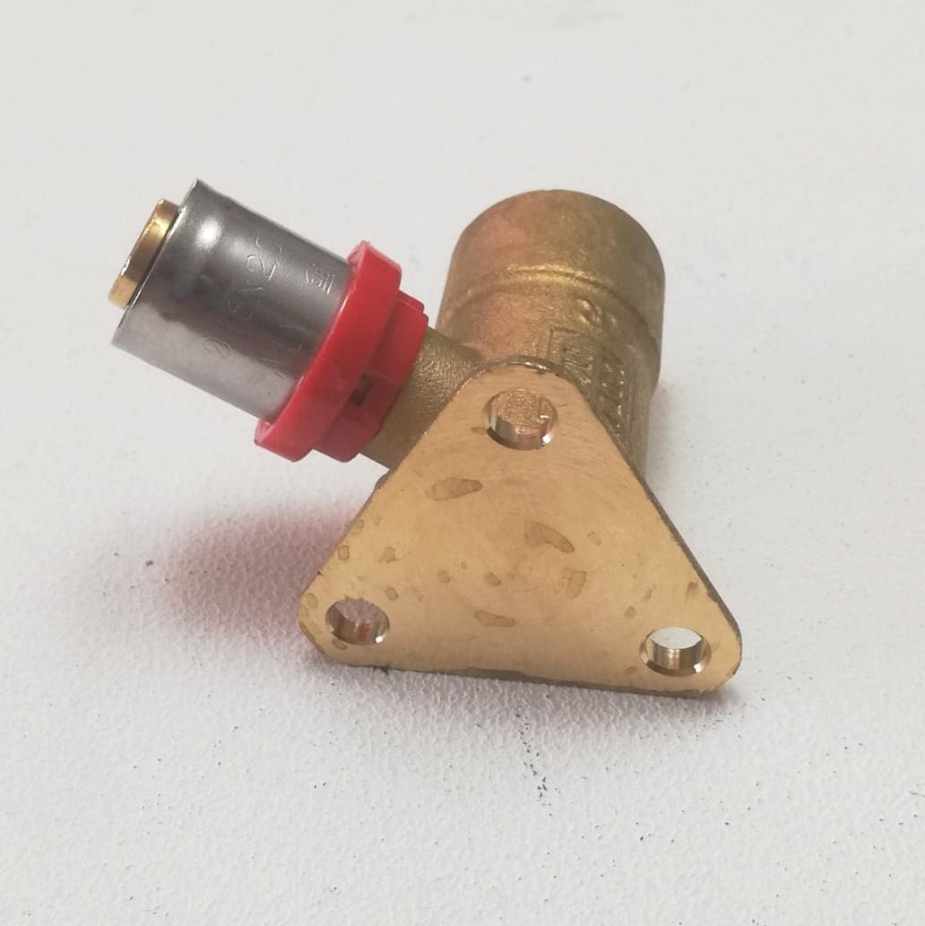 Tiemme raccordo 16 x 1/2" curvo gomito flangiato a pressare per tubo multistrato in Adattatori Aloiserw.com - Altomonte, commercioVirtuoso.it