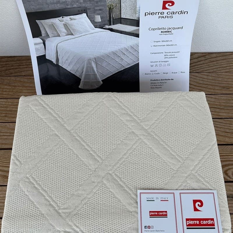 Copriletto estivo in cotone Pierre Cardin Rombic in Piumini Collezione Casa - Trebisacce, commercioVirtuoso.it