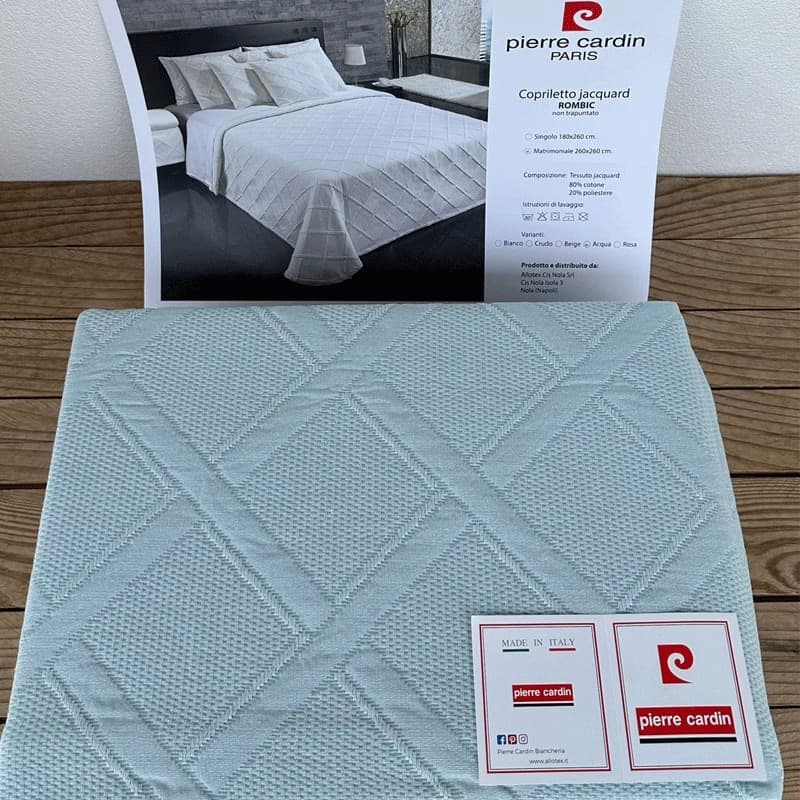 Copriletto estivo in cotone Pierre Cardin Rombic in Piumini Collezione Casa - Trebisacce, commercioVirtuoso.it