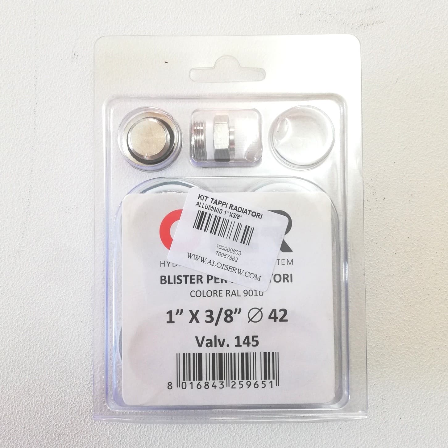 Kit riduzioni bianche da 1" x 3/8" per radiatore alluminio in Accessori Aloiserw.com - Altomonte, commercioVirtuoso.it