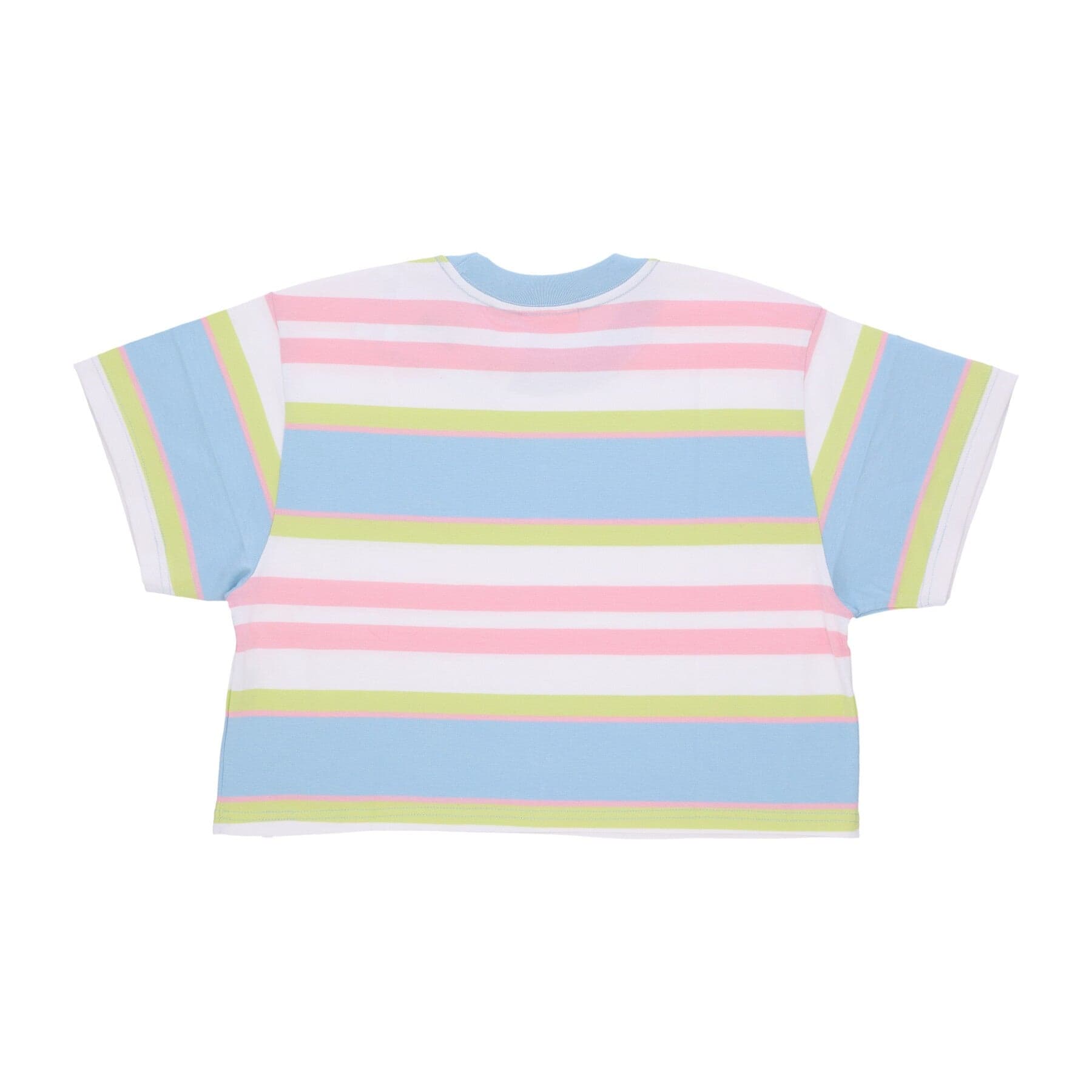 OBEY Maglietta Corta Donna Ariella Stripe Cropped Tee Sky Blue Multi da donna in T-shirt Drestige - Casamassima, commercioVirtuoso.it
