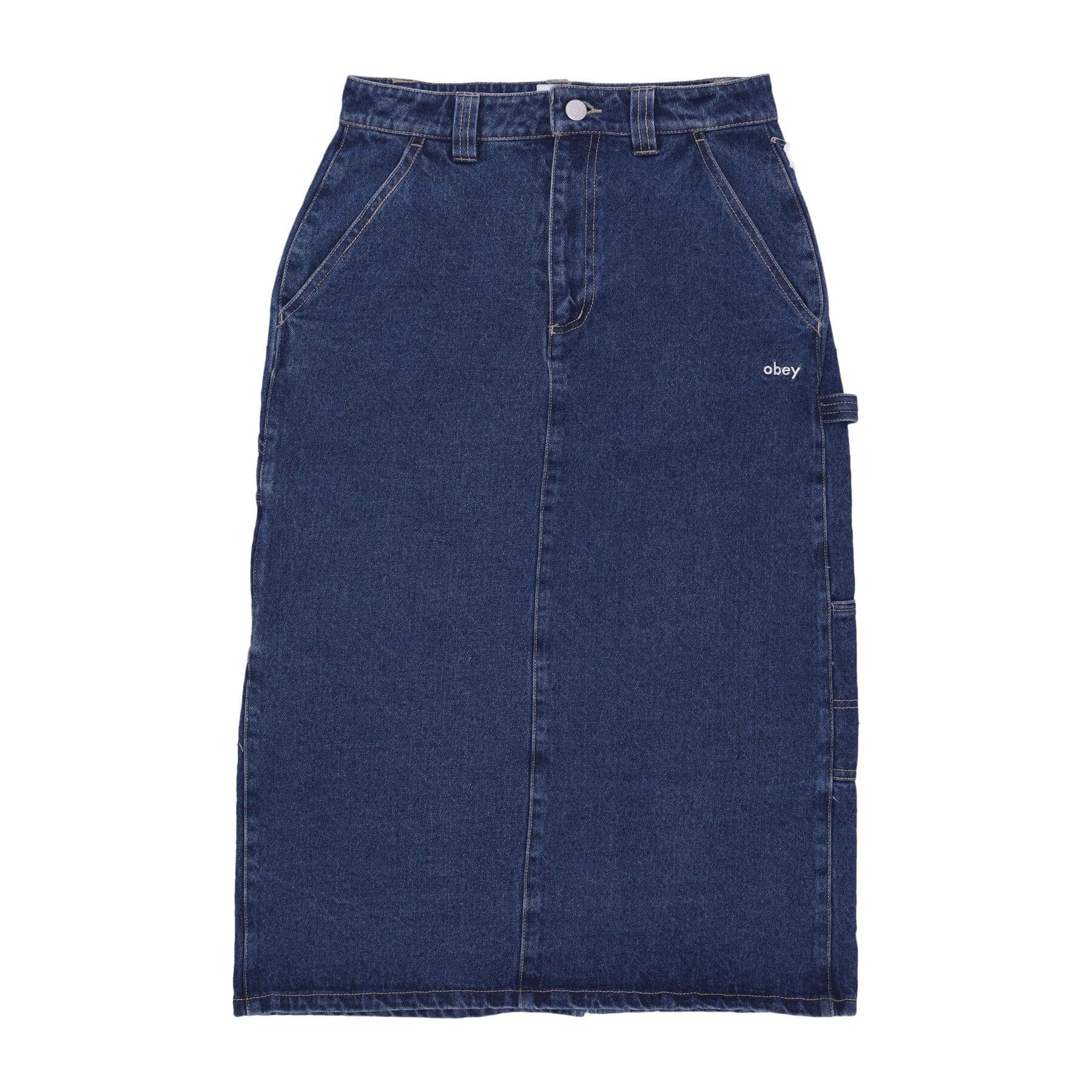 OBEY Gonna Lunga Donna Juniper Midi Skirt Stonewash Indigo