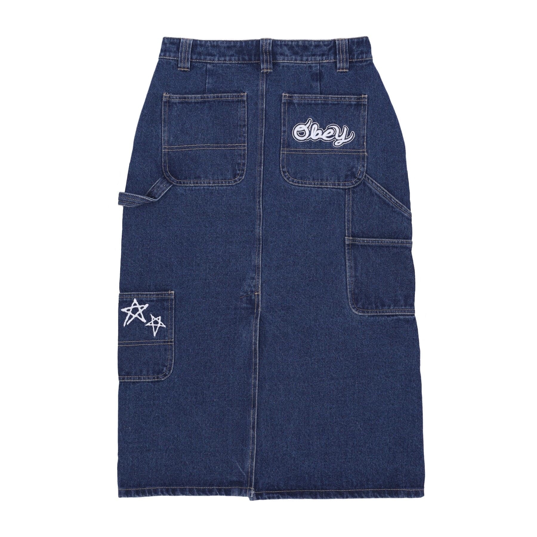 OBEY Gonna Lunga Donna Juniper Midi Skirt Stonewash Indigo da donna in Gonne Drestige - Casamassima, commercioVirtuoso.it