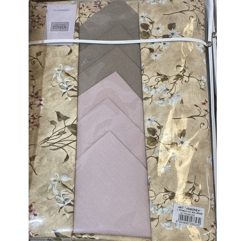 Tovaglia da tavola con tovaglioli Armonia di Primavera Vingi Ricami in Tovaglie Collezione Casa - Trebisacce, commercioVirtuoso.it