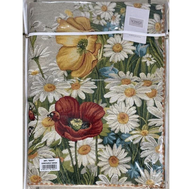 Tovaglia da tavolo Copritavolo Daisy Vingi Ricami in Tovaglie Collezione Casa - Trebisacce, commercioVirtuoso.it