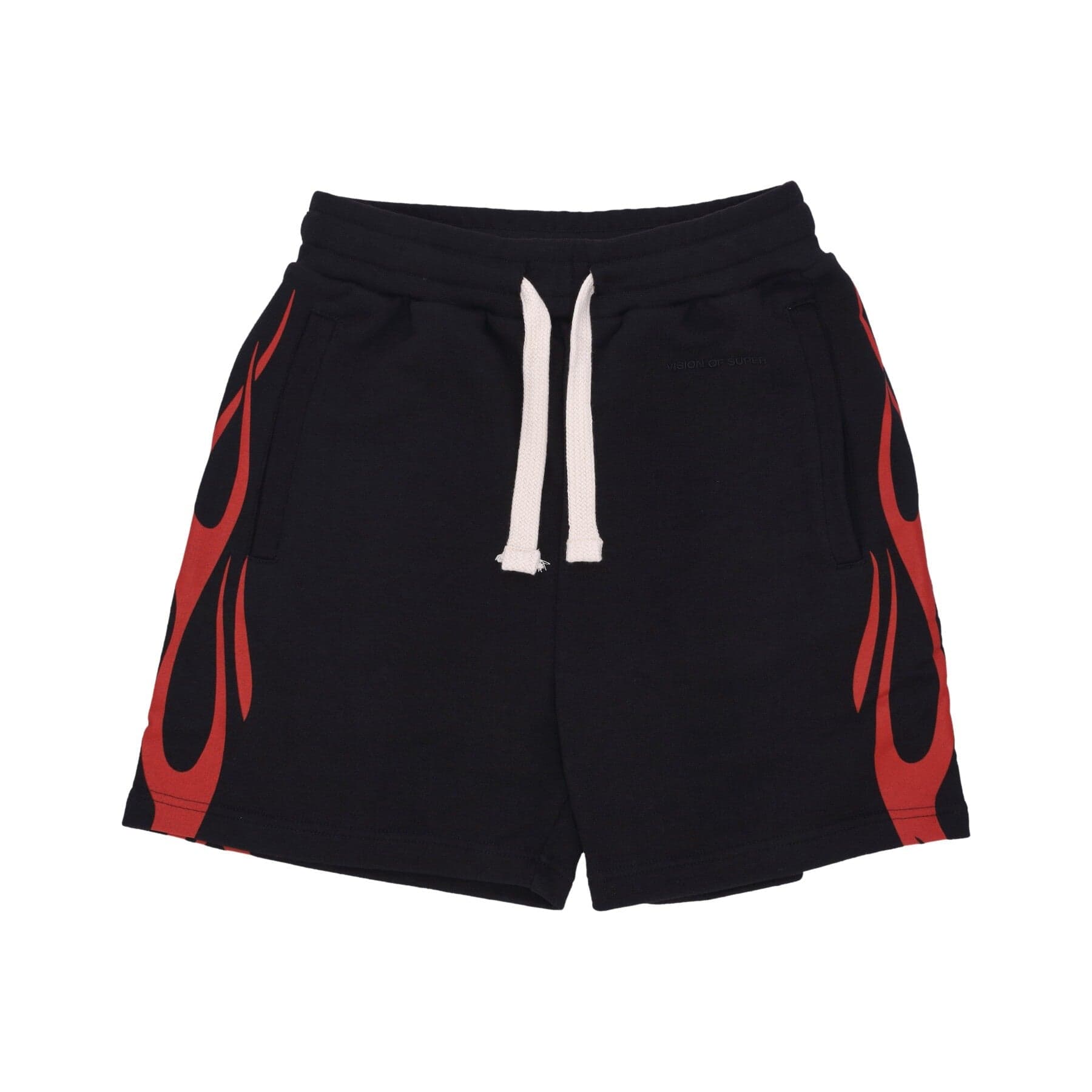 VISION OF SUPER Pantalone Corto Tuta Uomo Flames Shorts Black/red da uomo in Pantaloncini sportivi Drestige - Casamassima, commercioVirtuoso.it