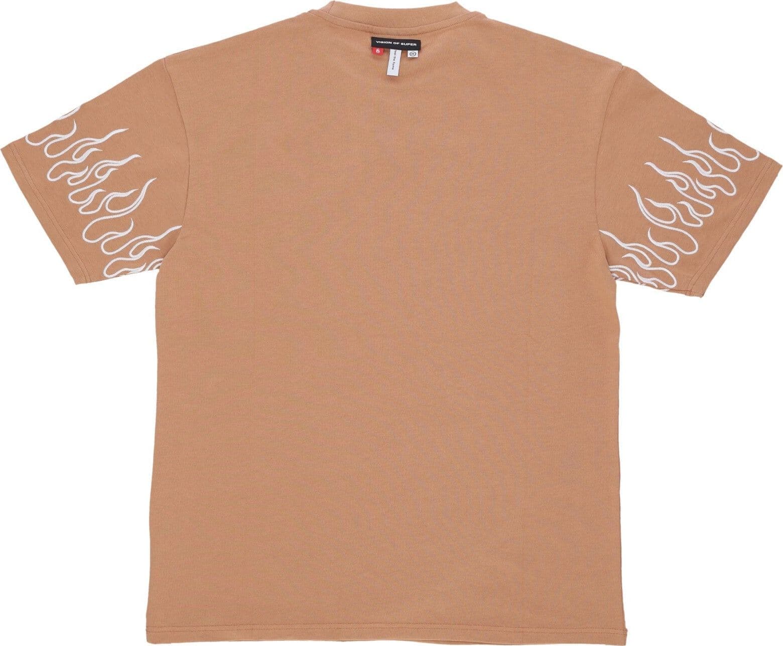 VISION OF SUPER Maglietta Uomo Embroidery Flame Tee Terracotta da uomo in T-shirt Drestige - Casamassima, commercioVirtuoso.it