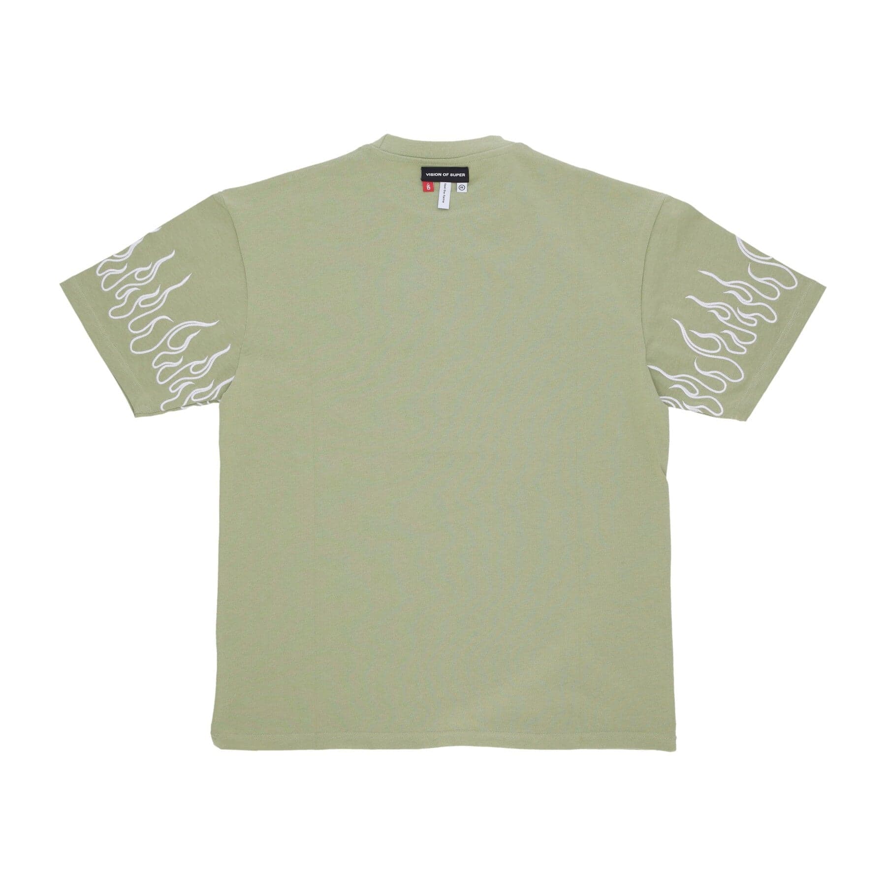 VISION OF SUPER Maglietta Uomo Embroidery Flame Tee Green da uomo in T-shirt Drestige - Casamassima, commercioVirtuoso.it