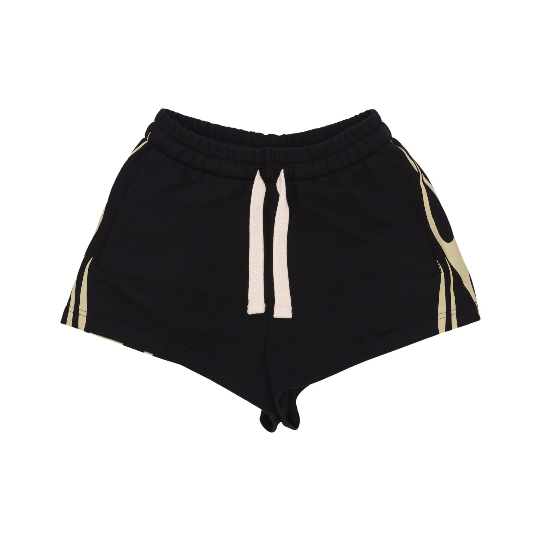 VISION OF SUPER Pantalone Corto Tuta Donna Flames Shorts Black/off White