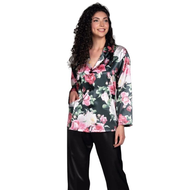Pigiama donna aperto davanti manica lunga Botticelli Home Sabrina in Pigiami due pezzi Collezione Casa - Trebisacce, commercioVirtuoso.it
