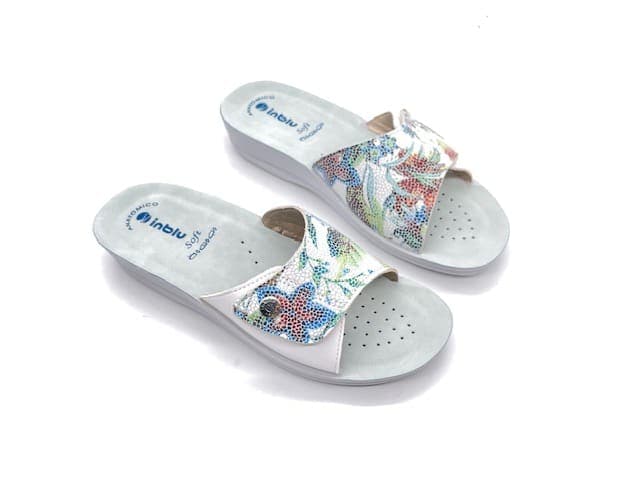 INBLU Ciabatta Donna Con Strappo Bianco