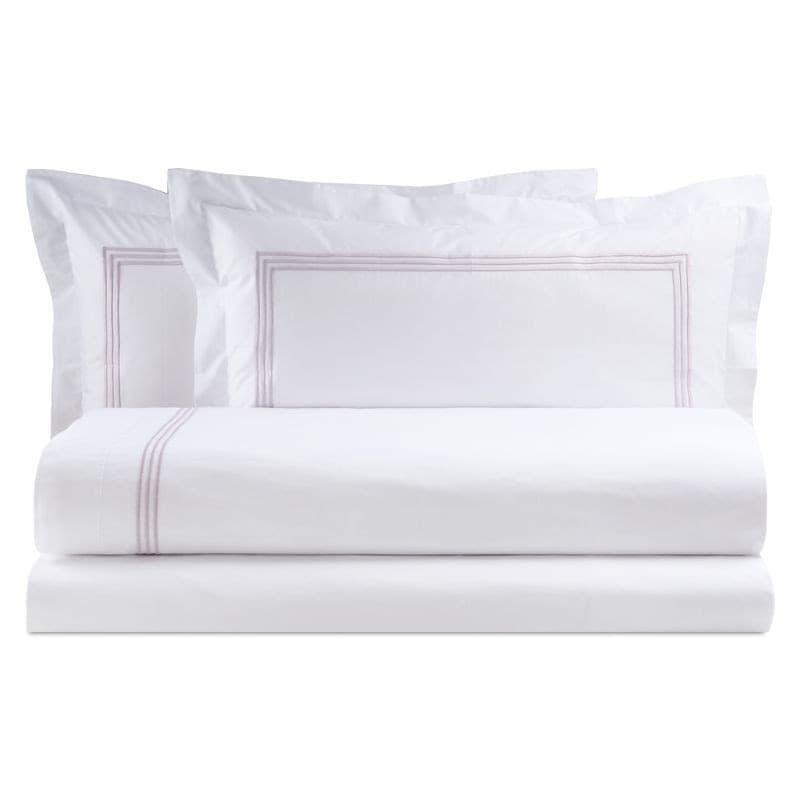 Completo lenzuola matrimoniale in percalle Zoe Biancoperla in Set di lenzuola e federe Collezione Casa - Trebisacce, commercioVirtuoso.it
