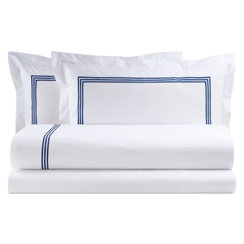 Completo lenzuola matrimoniale in percalle Zoe Biancoperla in Set di lenzuola e federe Collezione Casa - Trebisacce, commercioVirtuoso.it