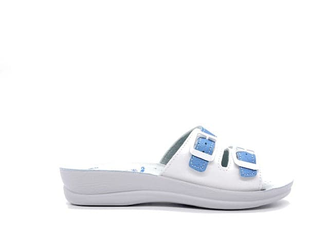 INBLU Ciabatta donna con fibbie Azzurro in Pantofole Calzature Durello - Agna, commercioVirtuoso.it