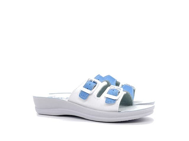 INBLU Ciabatta donna con fibbie Azzurro in Pantofole Calzature Durello - Agna, commercioVirtuoso.it