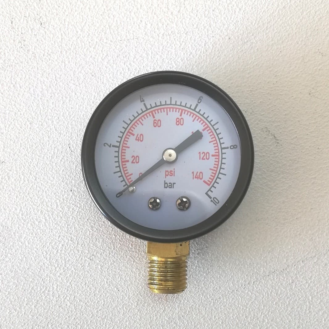 Manometro autoclave attacco 1/4 portata 0-10 bar