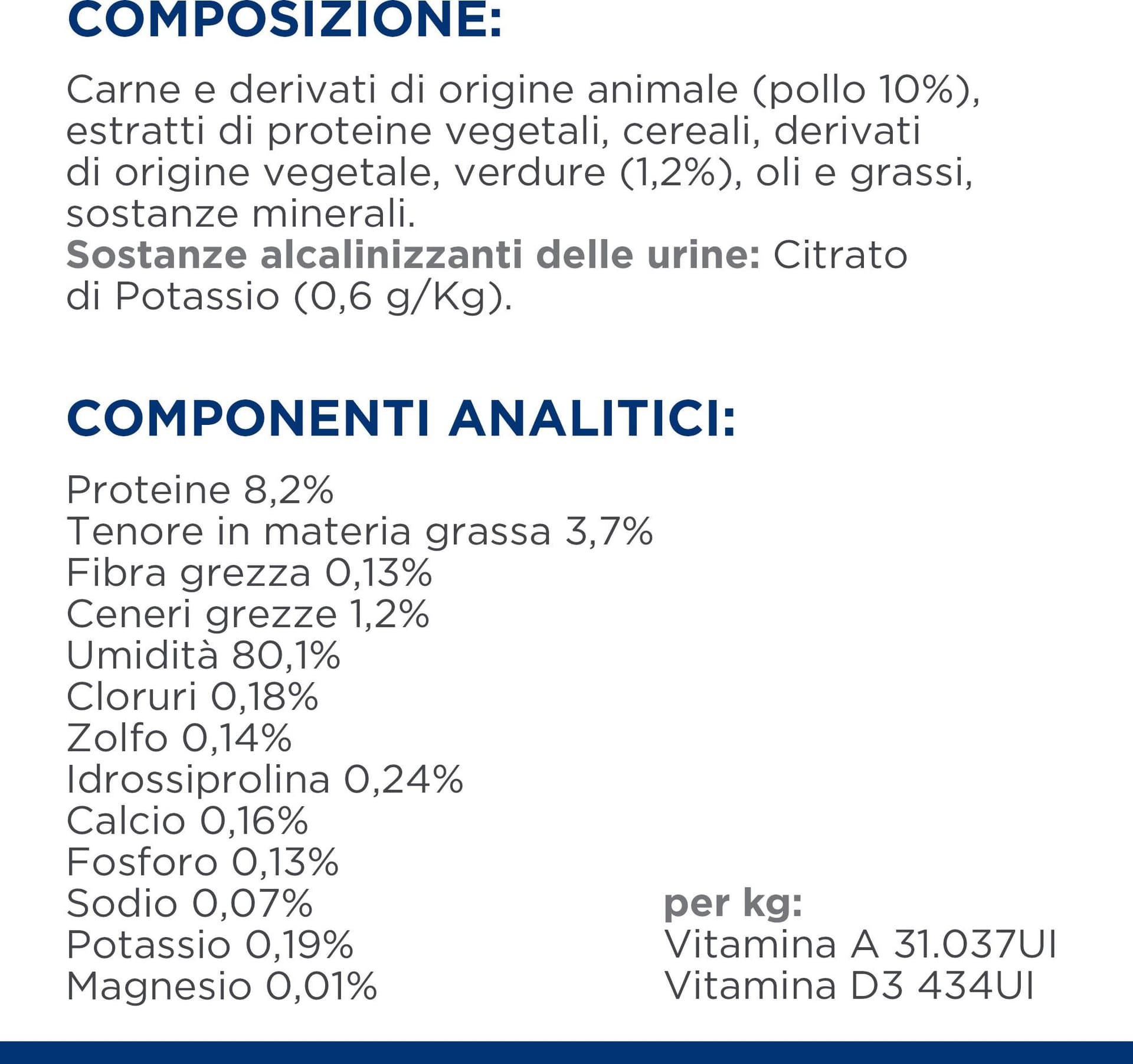 Hill's Prescription Diet Multicare umido Gatti Adulti pollo e verdure 82 gr in Umido 101 Market - Poggibonsi, commercioVirtuoso.it