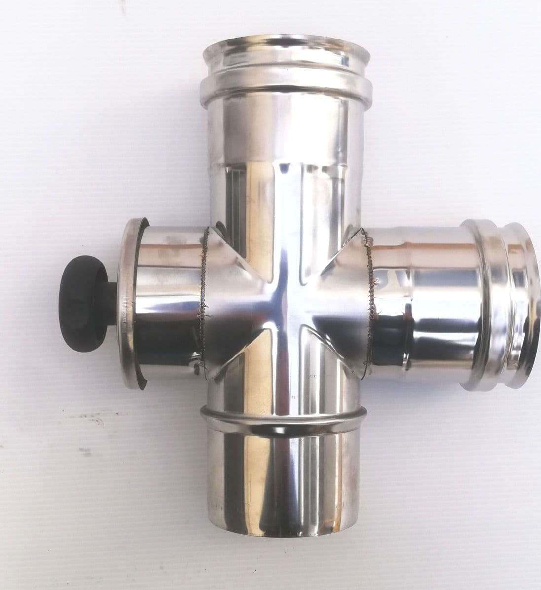 Raccordo a T da 80mm in acciaio inox croce con ispezione 5 decimi AISI 304 in Impianti di scarico Aloiserw.com - Altomonte, commercioVirtuoso.it