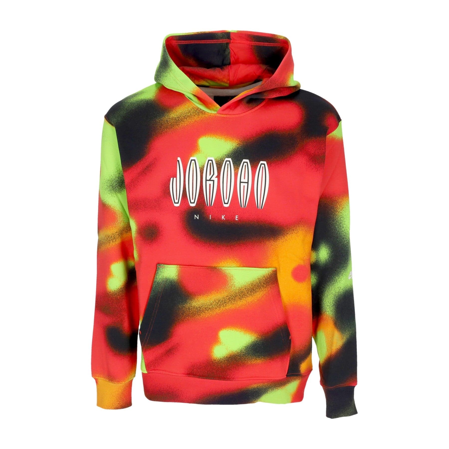 JORDAN Felpa Cappuccio Uomo Flight Mvp All Over Print Fleece Hoodie Infrared 23/sail