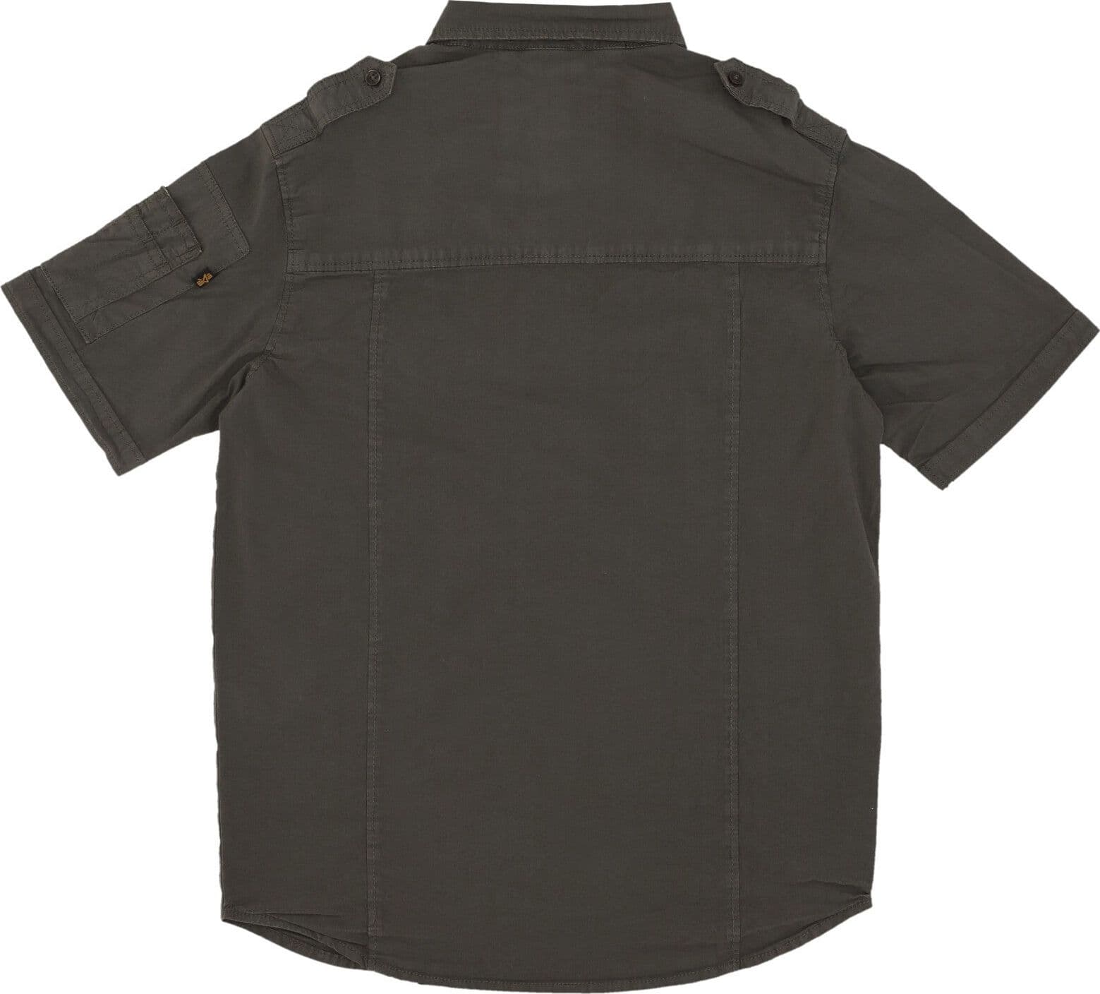 ALPHA INDUSTRIES Camicia Manica Corta Uomo Basic Shirt Grey Black da uomo in T-shirt Drestige - Casamassima, commercioVirtuoso.it