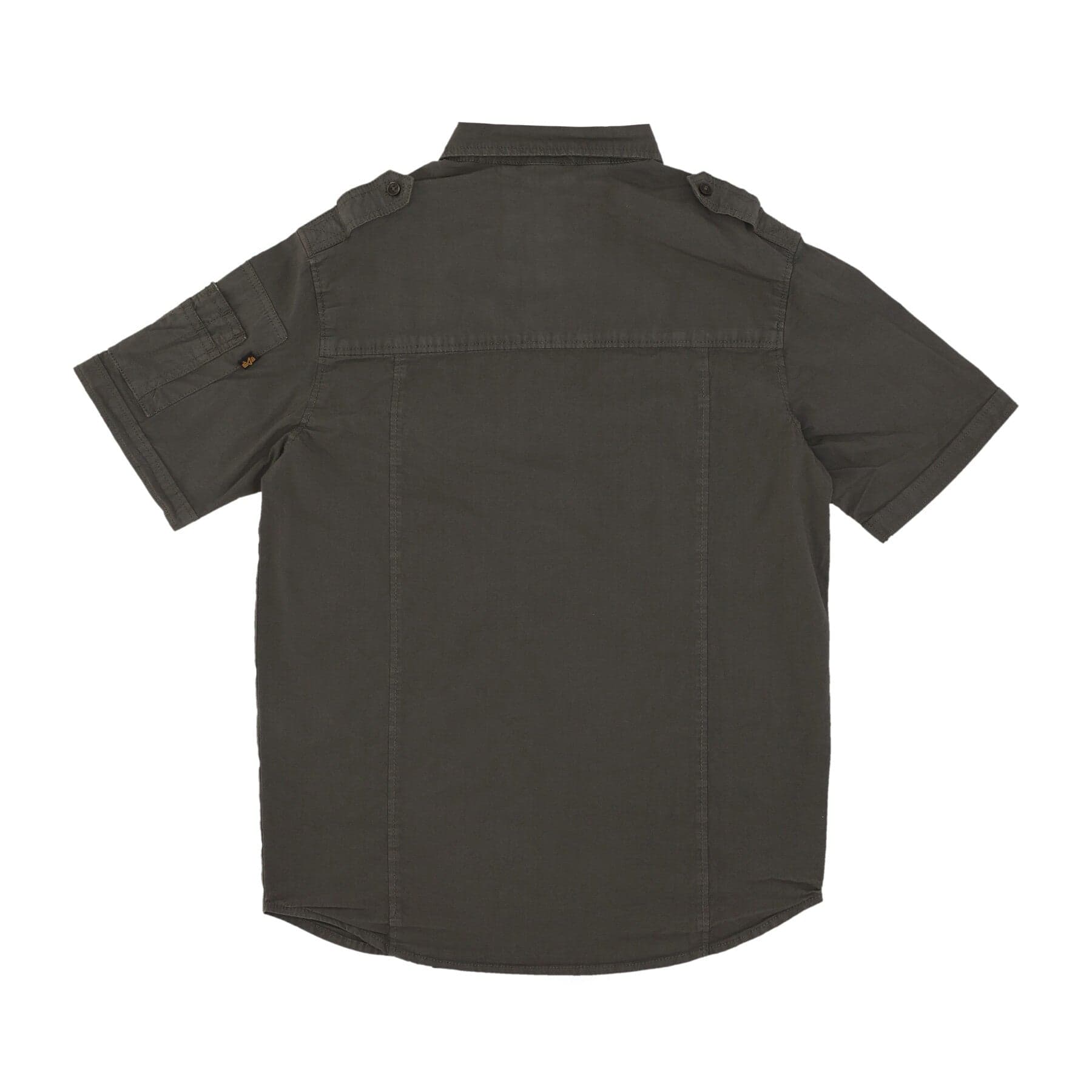 ALPHA INDUSTRIES Camicia Manica Corta Uomo Basic Shirt Grey Black da uomo in T-shirt Drestige - Casamassima, commercioVirtuoso.it