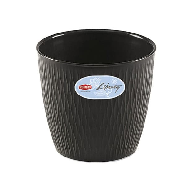 VASO TONDO 'LIBERTY' ø 25 x h.23 - stone grey - DF 6126676 in prodotto EuroStore07 - Alatri, commercioVirtuoso.it