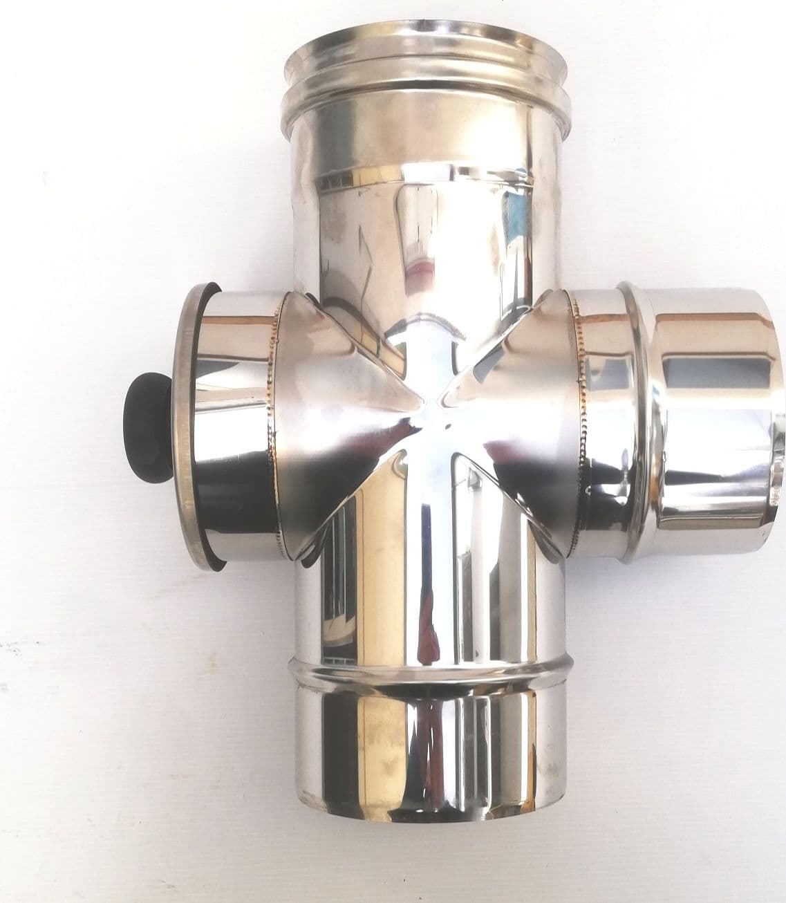Raccordo a T da 160mm in acciaio inox croce con ispezione 5 decimi AISI 304 in Impianti di scarico Aloiserw.com - Altomonte, commercioVirtuoso.it