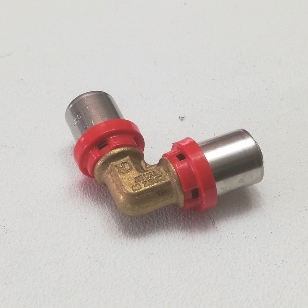 Tiemme raccordo  20 x 20 curvo gomito doppio a pressare per tubo multistrato in Canalizzazioni Aloiserw.com - Altomonte, commercioVirtuoso.it