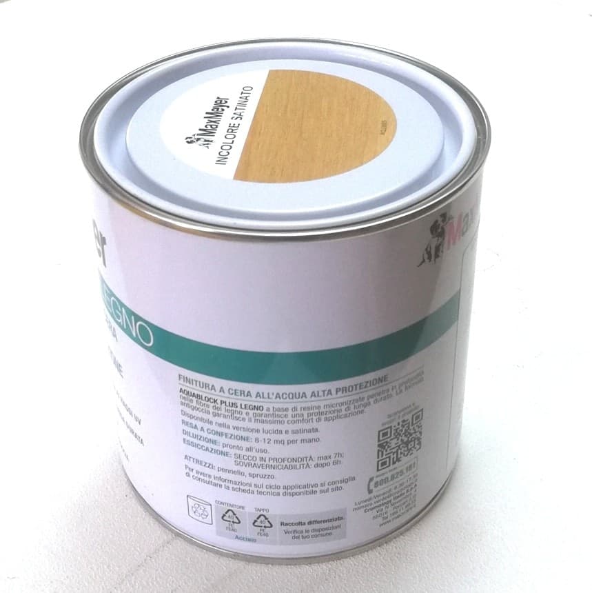 Max Meyer Aquablock Plus Legno 750ml finitura lucida a cera in Pittura per imbiancare Aloiserw.com - Altomonte, commercioVirtuoso.it