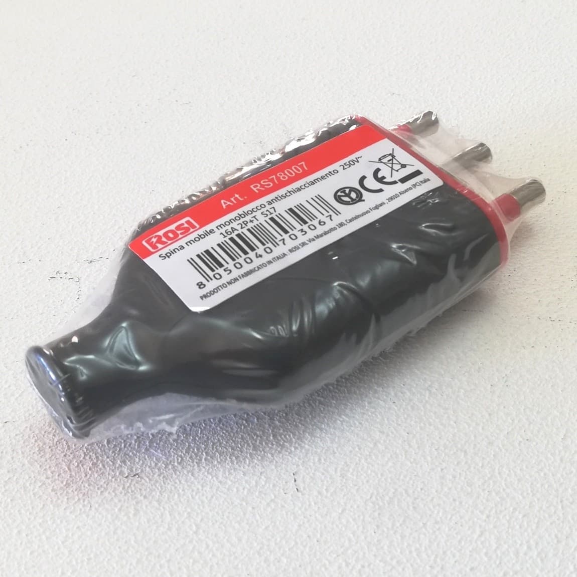 Rosi spina volante mobile nera 2P+T 16A 250V in Spine elettriche di corrente alterna Aloiserw.com - Altomonte, commercioVirtuoso.it