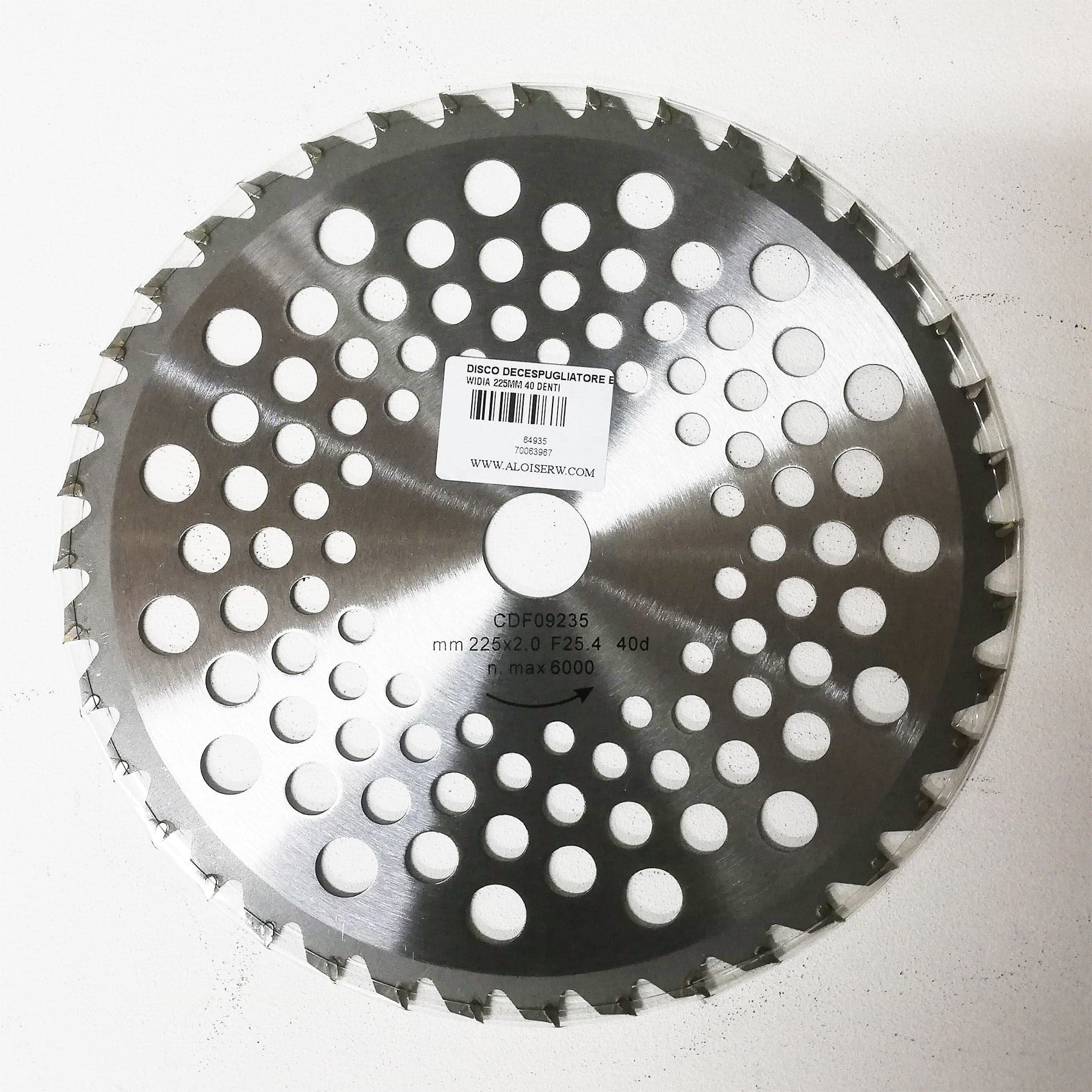 Disco Tungsteno da 225mm per decespugliatore