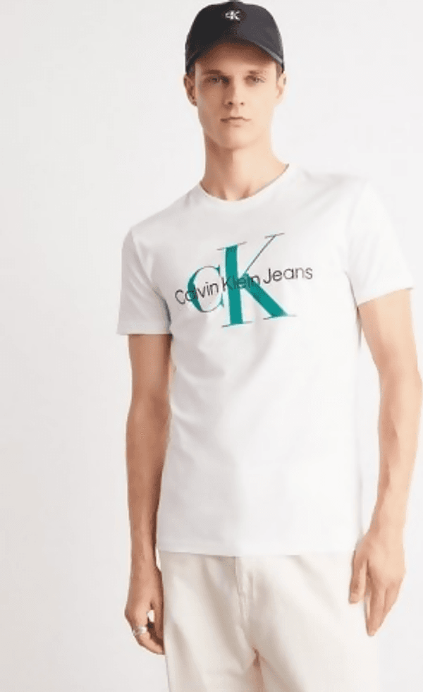 Maglietta Calvin Klein per uomo a manica corta, cotone 100%, manica corta, maglia estiva in T-shirt Loweconomy - Marineo, commercioVirtuoso.it