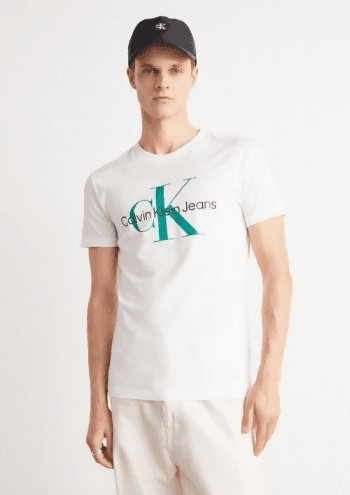 Maglietta Calvin Klein per uomo a manica corta, cotone 100%, manica corta, maglia estiva in T-shirt Loweconomy - Marineo, commercioVirtuoso.it